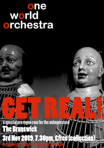 One World Orchestra poster for their Get Real concert